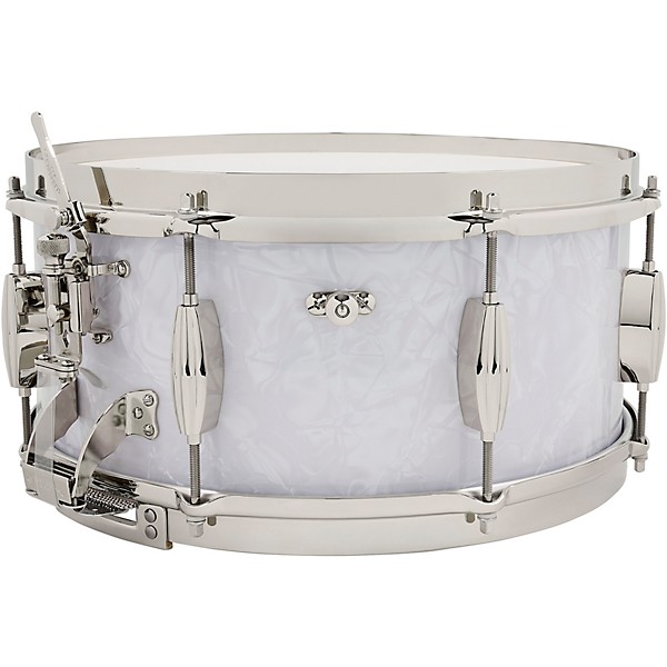 Slingerland Gene Krupa Solid Maple Radio King Snare Drum - 14 x 6.5 in. White Marine Pearl Finish Ply