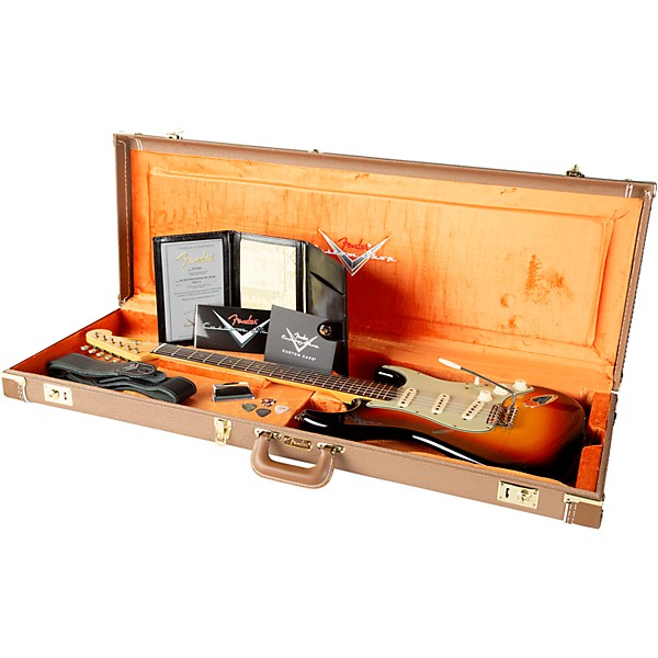 Fender Custom Shop 1960 Stratocaster Journeyman Relic Electric Guitar Bleached 3-Color Sunburst
