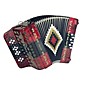 SofiaMari 34-Button Diatonic Accordion - Red & Black Tri-Color, FBE