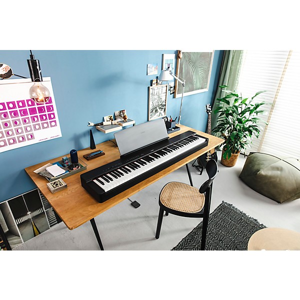 Yamaha P225BLB Deluxe Digital Piano Bundle - Black