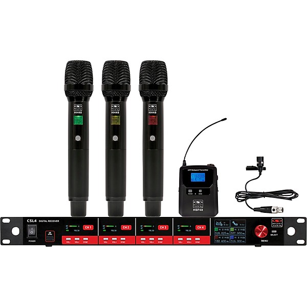 Galaxy Audio CSL4-HHHVM 4-Channel Digital UHF Wireless Microphone System - Frequency CODE M3 516-558MHz