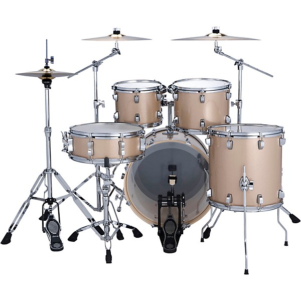 Ludwig Evolution 5-Piece Drum Set With Paiste Cymbals - Prosecco Sparkle