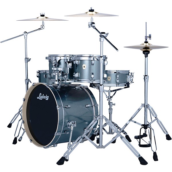 Ludwig Evolution 5-Piece Drum Set With Paiste Cymbals - Atlantic Sparkle
