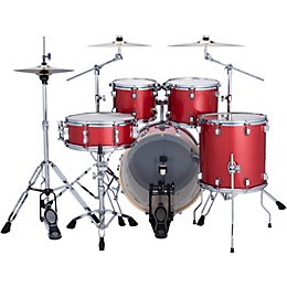 Ludwig Evolution 5-Piece Drum Set With Paiste Cymbals - Crimson Sparkle