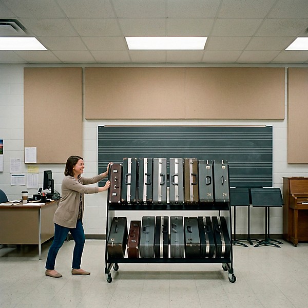 A&S Crafted Products Band Room Trumpet Case Storage Rack