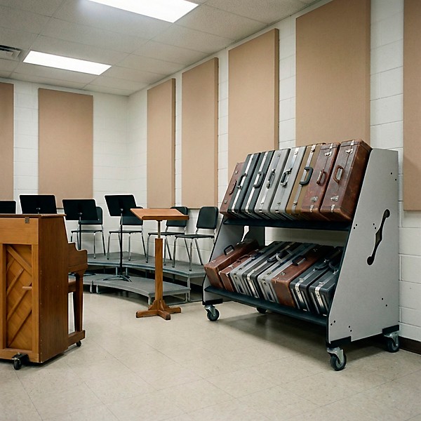 A&S Crafted Products Band Room Trumpet Case Storage Rack