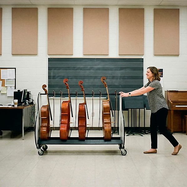 A&S Crafted Products Band Room 4 Cello Storage Rack