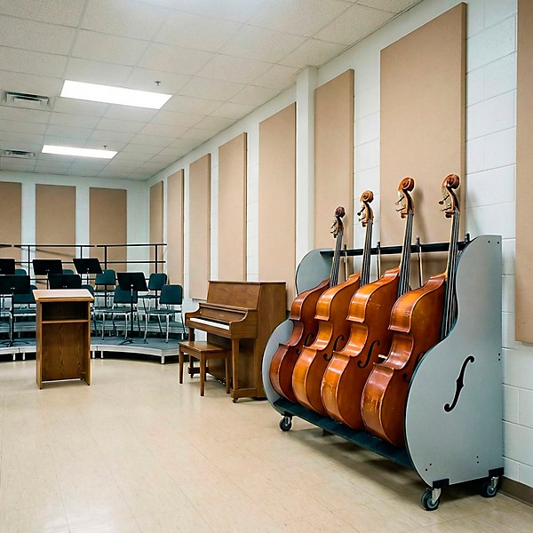 A&S Crafted Products Band Room 4 Double Bass Storage Rack