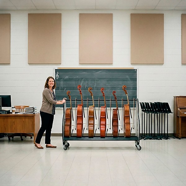 A&S Crafted Products Band Room 6 Cello Storage Rack