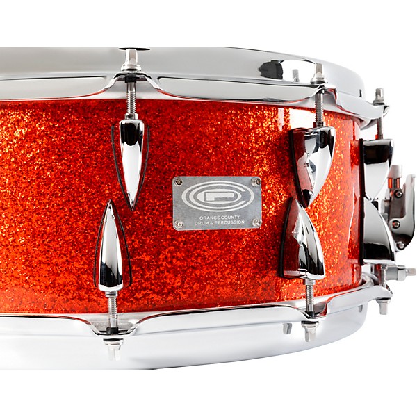 Orange County Drum & Percussion USA Custom Adrian Young Signature Snare Drum - 14 x 6 in. Tangerine Sparkle