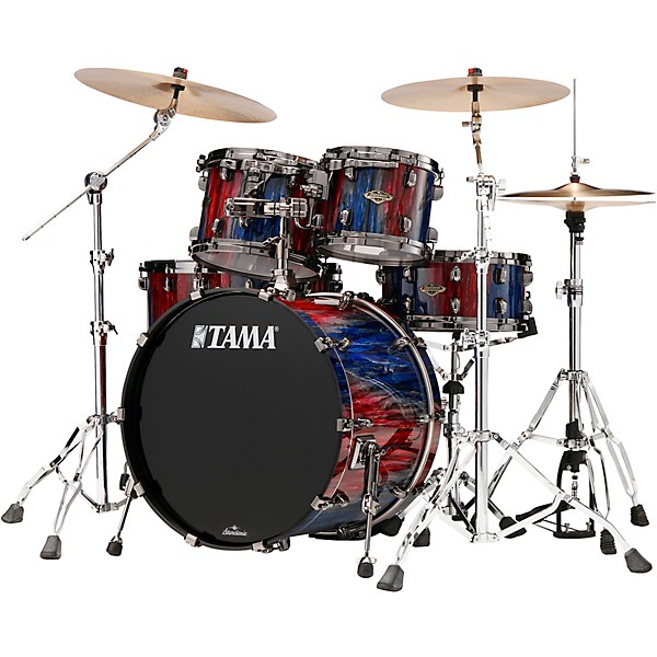 TAMA Starclassic Walnut/Birch 5-Piece Drum Shell Pack With 22" Bass Drum - Crimson Sapphire Cascade