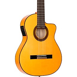 Ortega Traditional Series RCE270FT Thinline Acoustic-Electric Classical Guitar - Natural