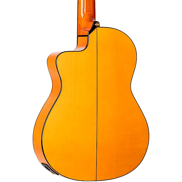 Ortega Traditional Series RCE270FT Thinline Acoustic-Electric Classical Guitar - Natural