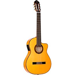 Ortega Traditional Series RCE270FT Thinline Acoustic-Electric Classical Guitar - Natural