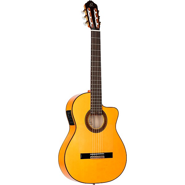 Ortega Traditional Series RCE270FT Thinline Acoustic-Electric Classical Guitar - Natural