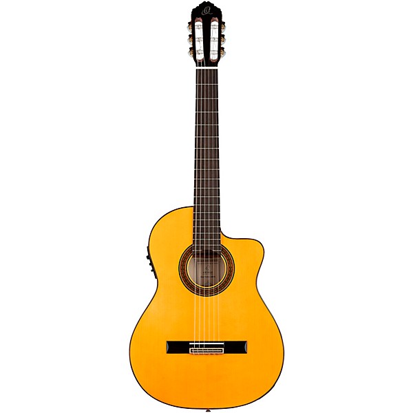 Ortega Traditional Series RCE270FT Thinline Acoustic-Electric Classical Guitar - Natural