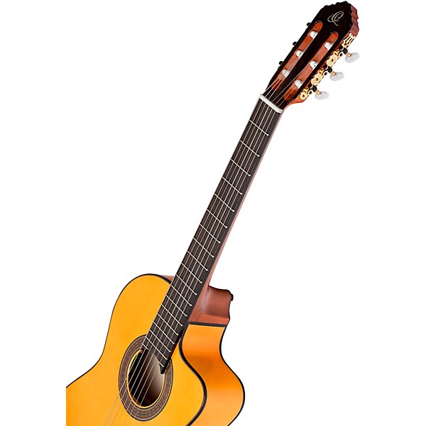 Ortega Traditional Series RCE270FT Thinline Acoustic-Electric Classical Guitar - Natural