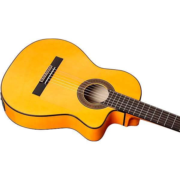 Ortega Traditional Series RCE270FT Thinline Acoustic-Electric Classical Guitar - Natural