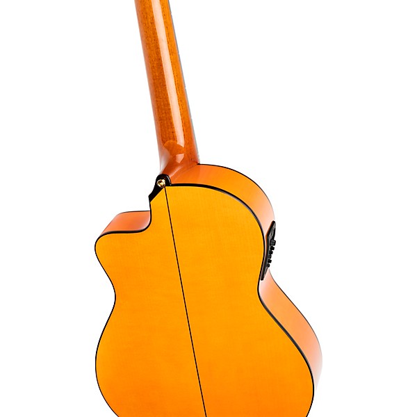Ortega Traditional Series RCE270FT Thinline Acoustic-Electric Classical Guitar - Natural