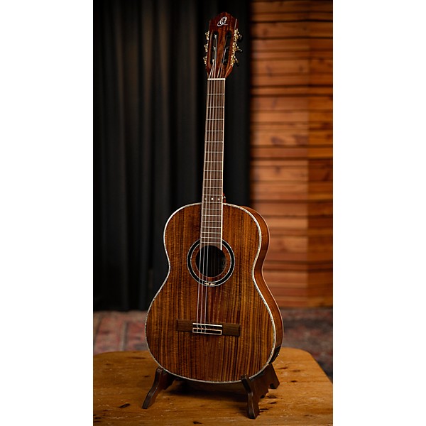 Ortega 30th Anniversary Slim Neck Acoustic-Electric Classical Guitar - Natural