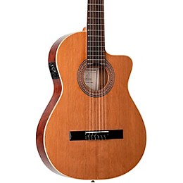 Ortega Traditional Series RCE180GT Thinline Acoustic-Electric Classical Guitar - Natural