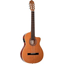 Ortega Traditional Series RCE180GT Thinline Acoustic-Electric Classical Guitar - Natural