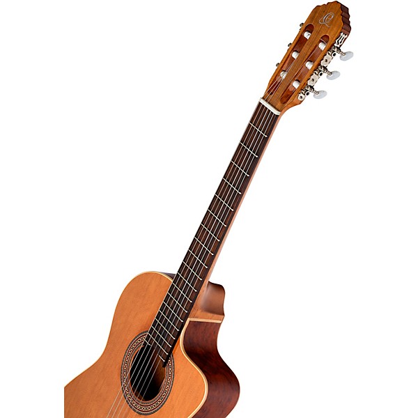 Ortega Traditional Series RCE180GT Thinline Acoustic-Electric Classical Guitar - Natural