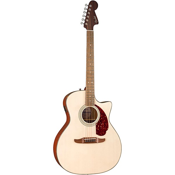 Fender California Deluxe Newporter CE Acoustic-Electric Guitar - White Blonde