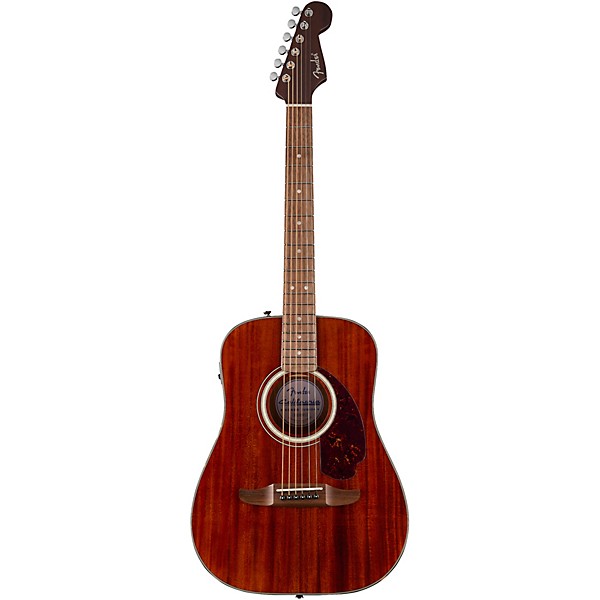 Fender California Deluxe Redondo Jr. All-Mahogany Acoustic-Electric Guitar - Natural Mahogany