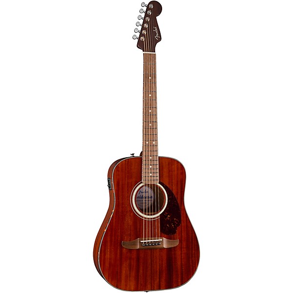 Fender California Deluxe Redondo Jr. All-Mahogany Acoustic-Electric Guitar - Natural Mahogany