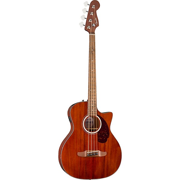 Fender California Deluxe Kingman All-Mahogany Acoustic-Electric Bass Guitar - Natural Mahogany