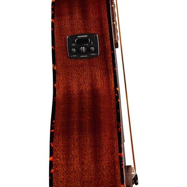 Fender California Deluxe Kingman All-Mahogany Acoustic-Electric Bass Guitar - Natural Mahogany