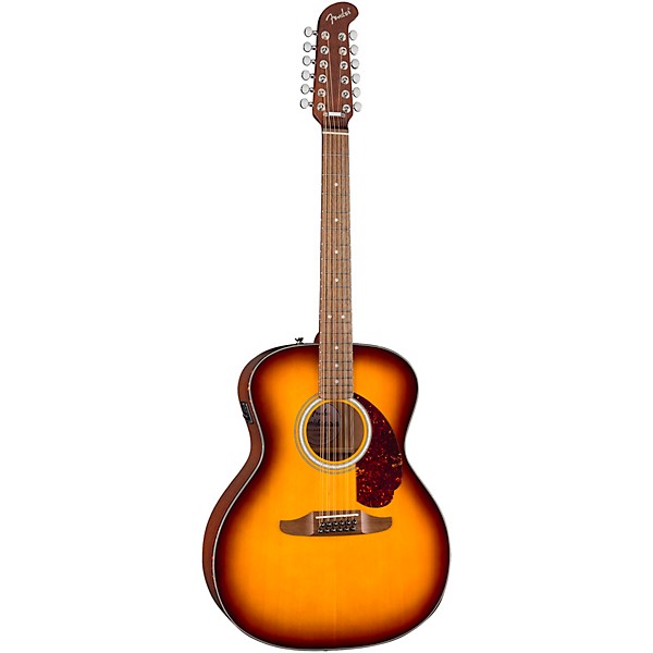 Fender California Deluxe Villager 12-String Acoustic-Electric Guitar - Honey Sunburst