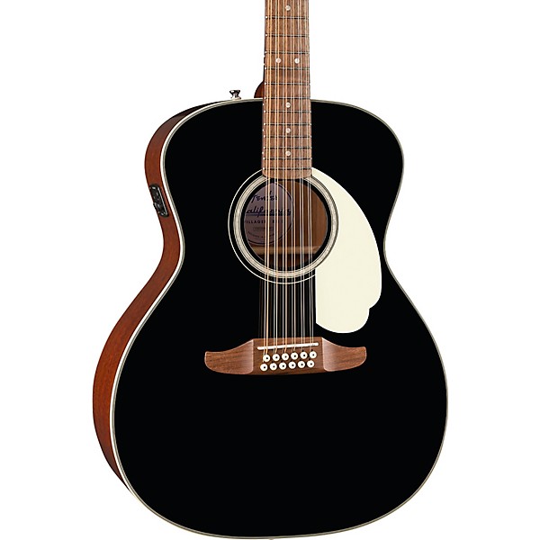Fender California Deluxe Villager 12-String Acoustic-Electric Guitar - Black