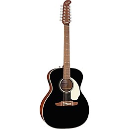 Fender California Deluxe Villager 12-String Acoustic-Electric Guitar - Black