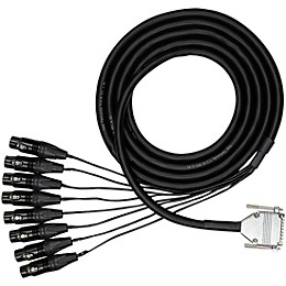 Hosa Edge Analog Audio Snake - DB25 to XLRF, 3 m