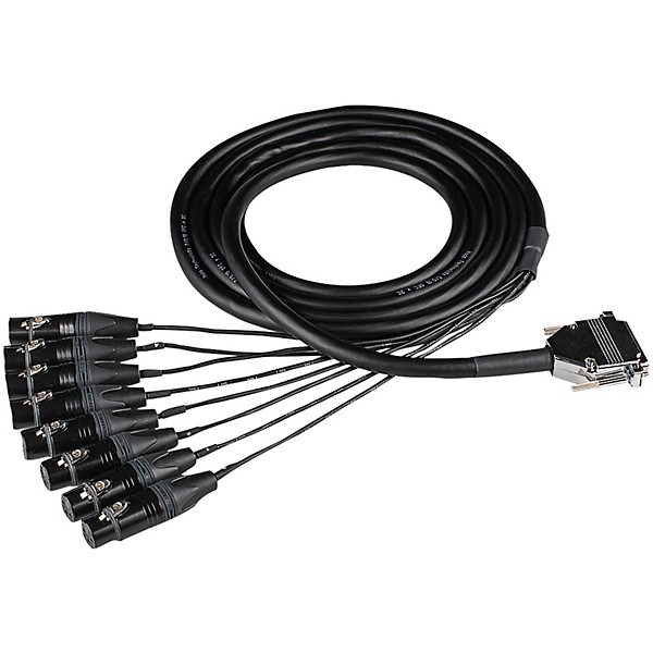 Hosa Edge Analog Audio Snake - DB25 to XLRF, 3 m