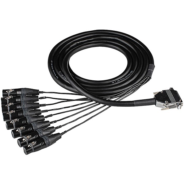 Hosa Edge Analog Audio Snake - DB25 to XLRF, 4 m