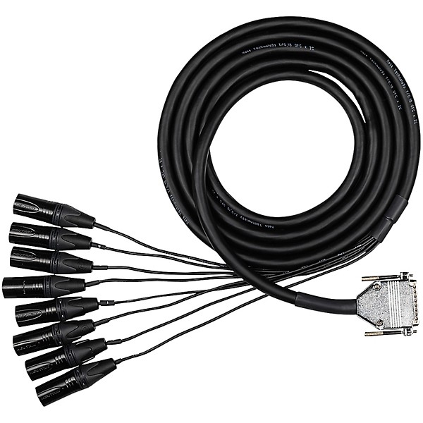 Hosa Edge Analog Audio Snake - DB25 to XLRM, 4 m