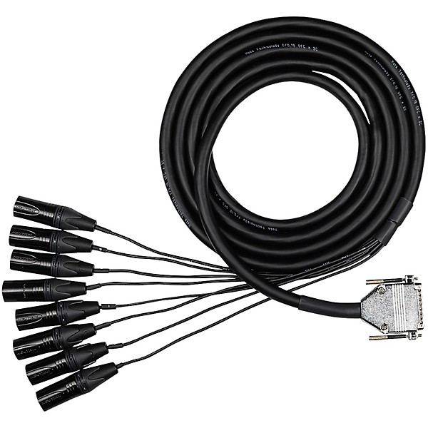 Hosa Edge Analog Audio Snake - DB25 to XLRM, 3 m