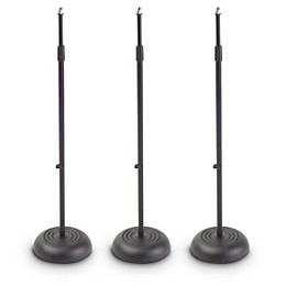 Proline MS235 Round Base Microphone Stand 3-Pack - Black