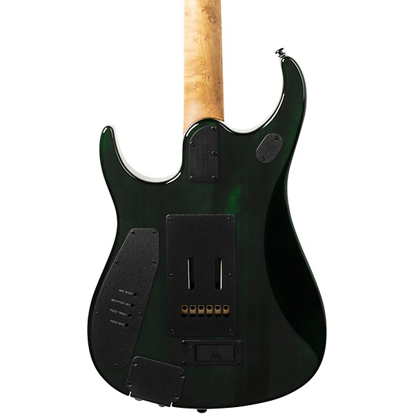 Ernie Ball Music Man JP15 John Petrucci Signature Electric Guitar - Green Tiger Eye Quilt