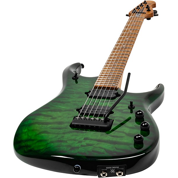 Ernie Ball Music Man JP15 John Petrucci Signature Electric Guitar - Green Tiger Eye Quilt