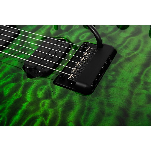 Ernie Ball Music Man JP15 John Petrucci Signature Electric Guitar - Green Tiger Eye Quilt