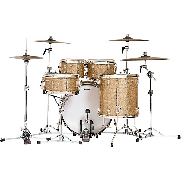 Slingerland Radio King 5-Piece Drum Shell Pack With 22" Bass Drum and 14" Snare - Gold Glass