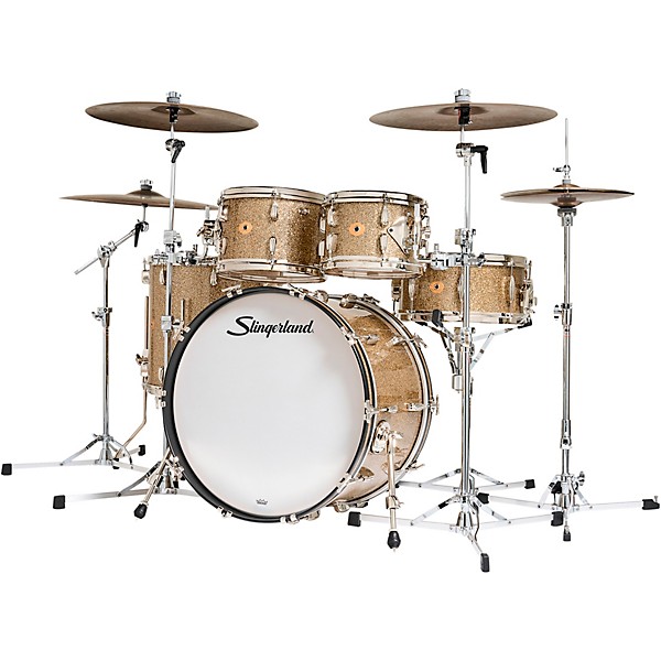 Slingerland Radio King 5-Piece Drum Shell Pack With 22" Bass Drum and 14" Snare - Gold Glass