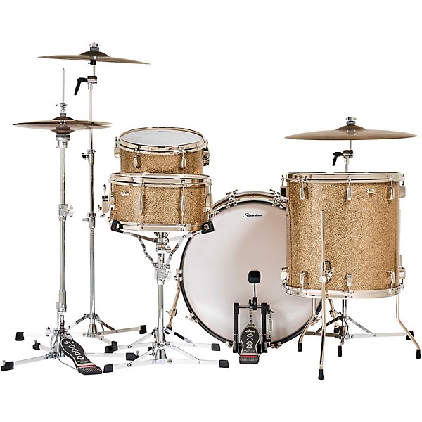 Slingerland Radio King 4-Piece Drum Shell Pack With 22" Bass Drum and 14" Snare - Gold Glass