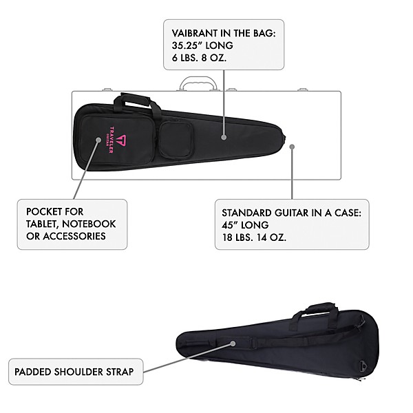 Traveler Guitar Vaibrant Deluxe V88XHL Electric Guitar - Frost White