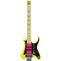 Traveler Guitar Vaibrant Deluxe V88XHL Electric Guitar - Electric Yellow