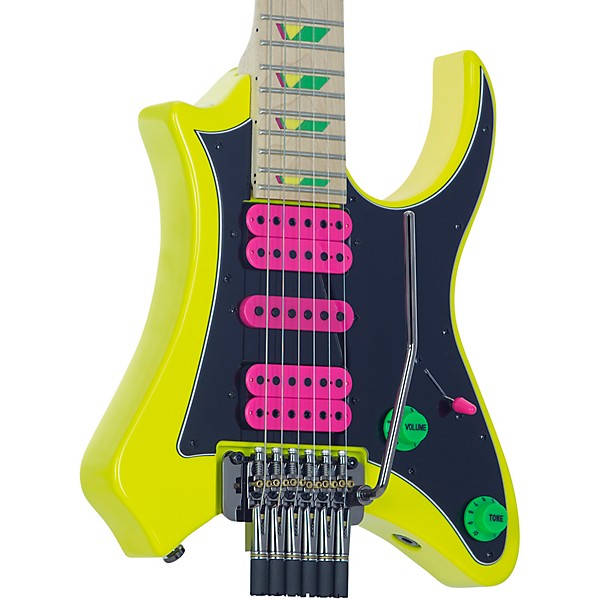 Traveler Guitar Vaibrant Deluxe V88XHL Electric Guitar - Electric Yellow